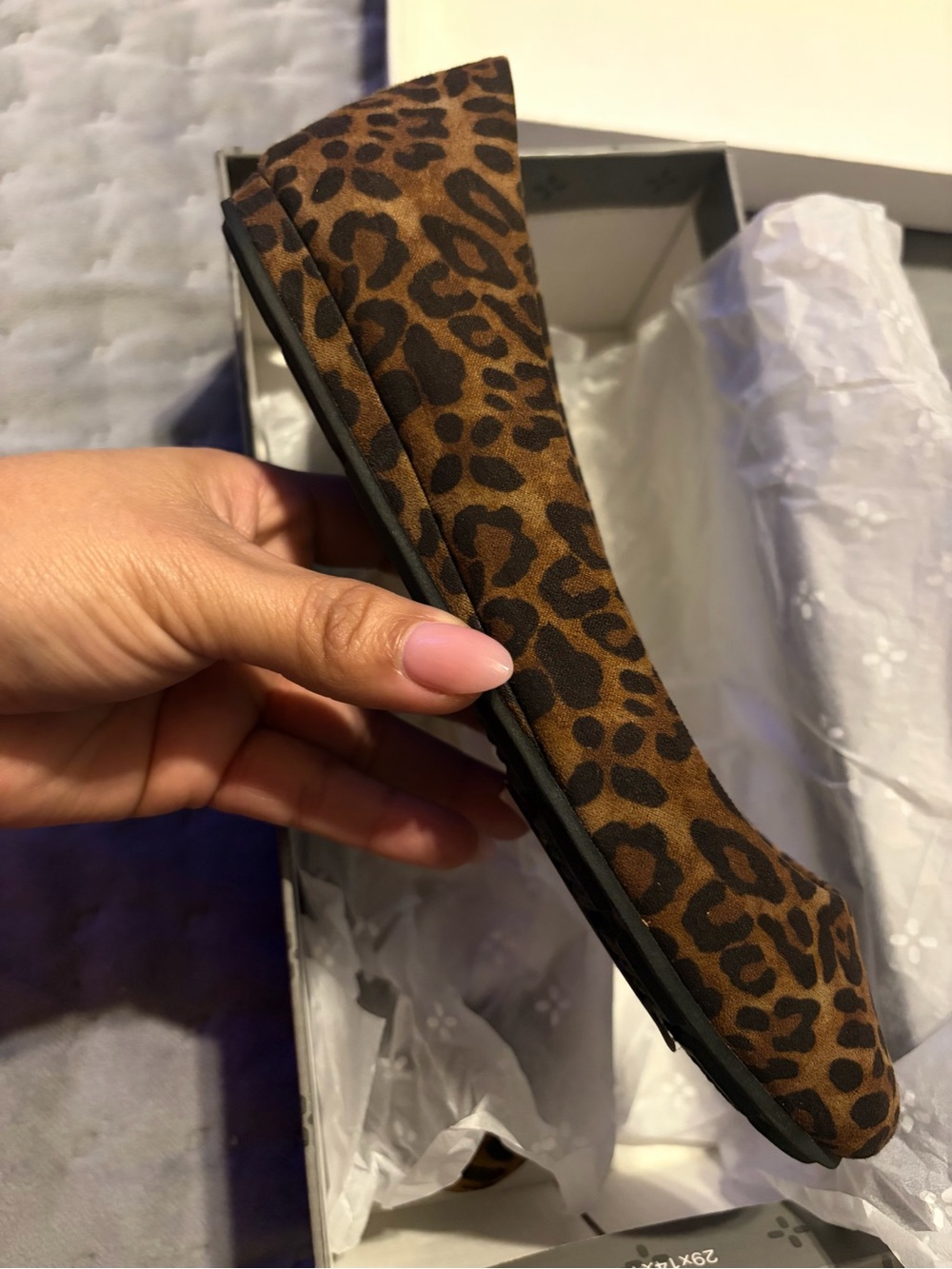 Sun + Stone Leopard Print Ballet Flat - Brown & Black
